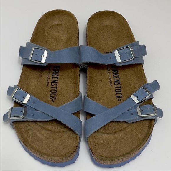 Birkenstock Denim Blue Double Strap Sandals - Picture 6 of 10